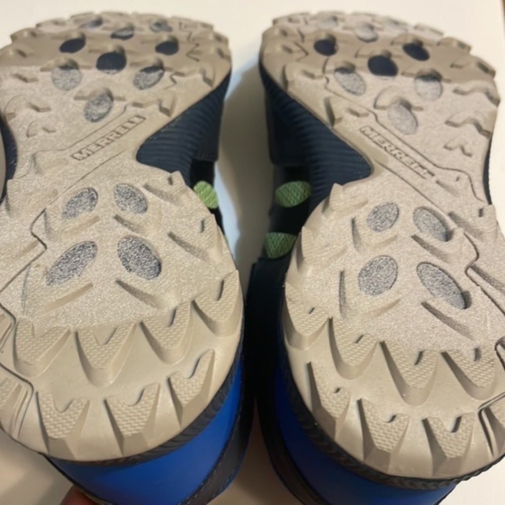 Merrell Big Kid's Nova 2 Sneaker Blue hook loop closure blue green shoe Sz 6.5M - Picture 10 of 14